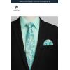 image:imageHISDERN 503 Mens Dress Shirt Slim Fit Long Sleeve Button Down Wrinkle Free Set with Tie Pocket Square Formal Business WeddingGreen3Floral
