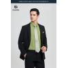image:imageHISDERN 503 Mens Dress Shirt Slim Fit Long Sleeve Button Down Wrinkle Free Set with Tie Pocket Square Formal Business WeddingGreen5Paisley