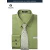 image:imageHISDERN 503 Mens Dress Shirt Slim Fit Long Sleeve Button Down Wrinkle Free Set with Tie Pocket Square Formal Business WeddingGreen5Paisley