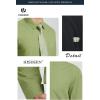 image:imageHISDERN 503 Mens Dress Shirt Slim Fit Long Sleeve Button Down Wrinkle Free Set with Tie Pocket Square Formal Business WeddingGreen5Paisley