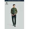 image:imageHISDERN 503 Mens Dress Shirt Slim Fit Long Sleeve Button Down Wrinkle Free Set with Tie Pocket Square Formal Business WeddingGreenStriped