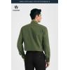image:imageHISDERN 503 Mens Dress Shirt Slim Fit Long Sleeve Button Down Wrinkle Free Set with Tie Pocket Square Formal Business WeddingGreenStriped
