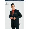 image:imageHISDERN 503 Mens Dress Shirt Slim Fit Long Sleeve Button Down Wrinkle Free Set with Tie Pocket Square Formal Business WeddingOrangePaisley