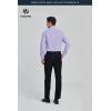 image:imageHISDERN 503 Mens Dress Shirt Slim Fit Long Sleeve Button Down Wrinkle Free Set with Tie Pocket Square Formal Business WeddingPurple2Plaid