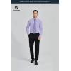 image:imageHISDERN 503 Mens Dress Shirt Slim Fit Long Sleeve Button Down Wrinkle Free Set with Tie Pocket Square Formal Business WeddingPurple2Plaid
