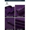 image:imageHISDERN 503 Mens Dress Shirt Slim Fit Long Sleeve Button Down Wrinkle Free Set with Tie Pocket Square Formal Business WeddingPurpleStriepd