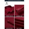 image:imageHISDERN 503 Mens Dress Shirt Slim Fit Long Sleeve Button Down Wrinkle Free Set with Tie Pocket Square Formal Business WeddingRedPaisley