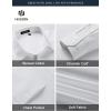 image:imageHISDERN 503 Mens Dress Shirt Slim Fit Long Sleeve Button Down Wrinkle Free Set with Tie Pocket Square Formal Business WeddingWhitePaisley