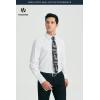 image:imageHISDERN 503 Mens Dress Shirt Slim Fit Long Sleeve Button Down Wrinkle Free Set with Tie Pocket Square Formal Business WeddingWhitePaisley