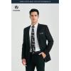 image:imageHISDERN 503 Mens Dress Shirt Slim Fit Long Sleeve Button Down Wrinkle Free Set with Tie Pocket Square Formal Business WeddingWhitePaisley