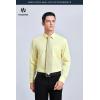 image:imageHISDERN 503 Mens Dress Shirt Slim Fit Long Sleeve Button Down Wrinkle Free Set with Tie Pocket Square Formal Business WeddingYellow2Striped