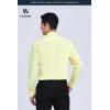 image:imageHISDERN 503 Mens Dress Shirt Slim Fit Long Sleeve Button Down Wrinkle Free Set with Tie Pocket Square Formal Business WeddingYellow2Striped