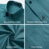 image:imageHISDERN Mens Short Sleeve Dress Shirts Oxford Solid Casual Button Dwon Collar Shirt with Pocket Regular Fit BusinessTeal