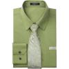 image:imageHISDERN 503 Mens Dress Shirt Slim Fit Long Sleeve Button Down Wrinkle Free Set with Tie Pocket Square Formal Business WeddingGreen5Paisley