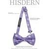 image:imageHISDERN Bow Ties for Men Pretied Bowties Classic Formal Business Bow Tie Adjustable Tuxedo Bowtie for Wedding PartyB10purple Floral