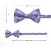 image:imageHISDERN Bow Ties for Men Pretied Bowties Classic Formal Business Bow Tie Adjustable Tuxedo Bowtie for Wedding PartyB10purple Floral