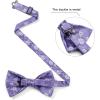 image:imageHISDERN Bow Ties for Men Pretied Bowties Classic Formal Business Bow Tie Adjustable Tuxedo Bowtie for Wedding PartyB10purple Floral