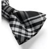 image:imageHISDERN Bow Ties for Men Pretied Bowties Classic Formal Business Bow Tie Adjustable Tuxedo Bowtie for Wedding PartyB1black Plaid