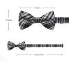 image:imageHISDERN Bow Ties for Men Pretied Bowties Classic Formal Business Bow Tie Adjustable Tuxedo Bowtie for Wedding PartyB1black Plaid