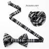image:imageHISDERN Bow Ties for Men Pretied Bowties Classic Formal Business Bow Tie Adjustable Tuxedo Bowtie for Wedding PartyB1black Plaid