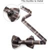 image:imageHISDERN Bow Ties for Men Pretied Bowties Classic Formal Business Bow Tie Adjustable Tuxedo Bowtie for Wedding PartyB1brown Plaid