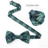 image:imageHISDERN Bow Ties for Men Pretied Bowties Classic Formal Business Bow Tie Adjustable Tuxedo Bowtie for Wedding PartyB1green Plaid