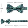 image:imageHISDERN Bow Ties for Men Pretied Bowties Classic Formal Business Bow Tie Adjustable Tuxedo Bowtie for Wedding PartyB1green Plaid