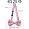 image:imageHISDERN Bow Ties for Men Pretied Bowties Classic Formal Business Bow Tie Adjustable Tuxedo Bowtie for Wedding PartyB1pink Plaid 2