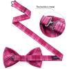 image:imageHISDERN Bow Ties for Men Pretied Bowties Classic Formal Business Bow Tie Adjustable Tuxedo Bowtie for Wedding PartyB1pink Plaid