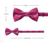 image:imageHISDERN Bow Ties for Men Pretied Bowties Classic Formal Business Bow Tie Adjustable Tuxedo Bowtie for Wedding PartyB1pink Plaid
