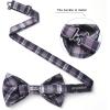 image:imageHISDERN Bow Ties for Men Pretied Bowties Classic Formal Business Bow Tie Adjustable Tuxedo Bowtie for Wedding PartyB1purple Plaid