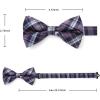 image:imageHISDERN Bow Ties for Men Pretied Bowties Classic Formal Business Bow Tie Adjustable Tuxedo Bowtie for Wedding PartyB1purple Plaid