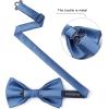 image:imageHISDERN Bow Ties for Men Pretied Bowties Classic Formal Business Bow Tie Adjustable Tuxedo Bowtie for Wedding PartyBlue7