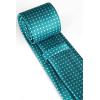 image:imageHISDERN Polka Dot Ties for Men Classic Silk Ties and Pocket Square Formal Business Necktie Handkerchief Wedding PartyAteal