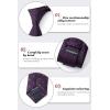 image:imageHISDERN Polka Dot Ties for Men Classic Silk Ties and Pocket Square Formal Business Necktie Handkerchief Wedding PartyGpurple