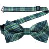 image:imageHISDERN Bow Ties for Men Pretied Bowties Classic Formal Business Bow Tie Adjustable Tuxedo Bowtie for Wedding PartyB1green Plaid