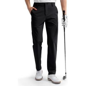 image:imageHISDERN AIR 501 Mens Golf Pants  Lightweight DryFit 4Way Stretch Breathable for Casual amp BusinessBlack