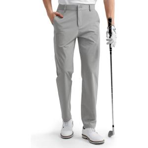 image:imageHISDERN AIR 501 Mens Golf Pants  Lightweight DryFit 4Way Stretch Breathable for Casual amp BusinessGrey