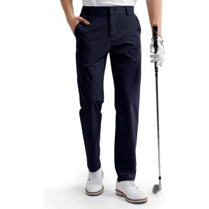 image:imageHISDERN AIR 501 Mens Golf Pants  Lightweight DryFit 4Way Stretch Breathable for Casual amp BusinessNavy Blue