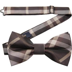 image:imageHISDERN Bow Ties for Men Pretied Bowties Classic Formal Business Bow Tie Adjustable Tuxedo Bowtie for Wedding PartyB1brown Plaid