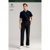 image:imageHISDERN Flex 505 Mens Relaxed Fit Golf Pants Baggy No Iron 3032 Loose Fit Stretch Quick Dry for Daily Casual 5 PocketsBlack