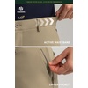 image:imageHISDERN Flex 505 Mens Relaxed Fit Golf Pants Baggy No Iron 3032 Loose Fit Stretch Quick Dry for Daily Casual 5 PocketsDeep Khaki