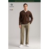 image:imageHISDERN Flex 505 Mens Relaxed Fit Golf Pants Baggy No Iron 3032 Loose Fit Stretch Quick Dry for Daily Casual 5 PocketsDeep Khaki