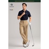image:imageHISDERN Flex 505 Mens Relaxed Fit Golf Pants Baggy No Iron 3032 Loose Fit Stretch Quick Dry for Daily Casual 5 PocketsKhaki
