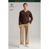 image:imageHISDERN Flex 505 Mens Relaxed Fit Golf Pants Baggy No Iron 3032 Loose Fit Stretch Quick Dry for Daily Casual 5 PocketsKhaki