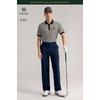 image:imageHISDERN Flex 505 Mens Relaxed Fit Golf Pants Baggy No Iron 3032 Loose Fit Stretch Quick Dry for Daily Casual 5 PocketsNavy Blue