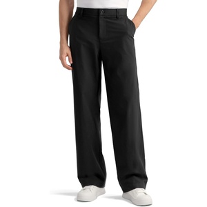 image:imageHISDERN Flex 505 Mens Relaxed Fit Golf Pants Baggy No Iron 3032 Loose Fit Stretch Quick Dry for Daily Casual 5 PocketsBlack