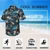image:imageHawaiian Shirt for Men Casual Summer Short Sleeve Beach Vacation Aloha Hawaii Button Down Shirt Holiday13black Floral