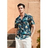 image:imageHawaiian Shirt for Men Casual Summer Short Sleeve Beach Vacation Aloha Hawaii Button Down Shirt Holiday13black Floral