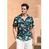 image:imageHawaiian Shirt for Men Casual Summer Short Sleeve Beach Vacation Aloha Hawaii Button Down Shirt Holiday13black Floral
